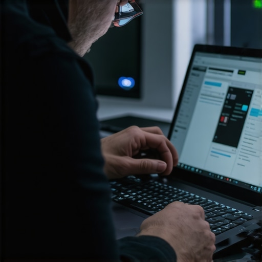 Laptop Screen Diagnostics Technician using tools to diagnose laptop screen issues
