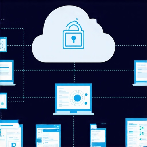 Advanced Cloud Security Architecture with AI Illustration of cloud security system integrating AI threat detection