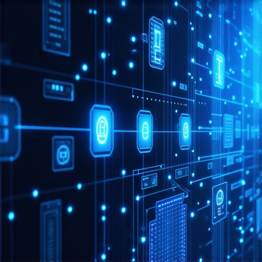 Ethical AI in Cybersecurity Futuristic AI system analyzing cybersecurity threats with ethical markers