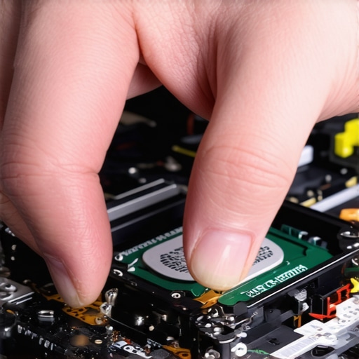 Close-up of technician inspecting SSD and HDD to understand failure mechanisms.