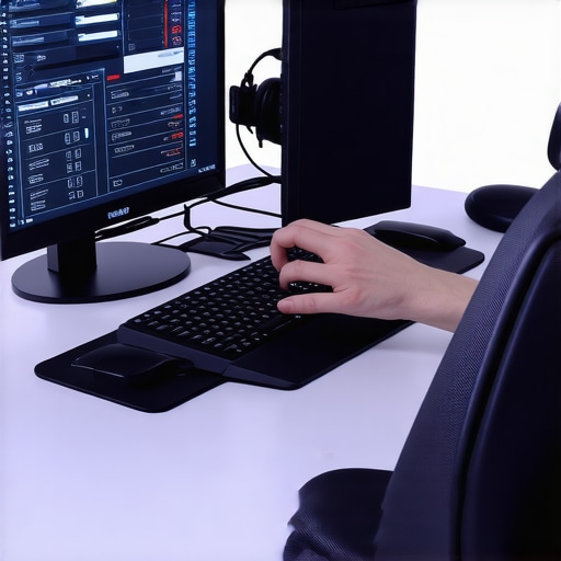 Technician performing hardware diagnostics and system monitoring for long-term IT maintenance.