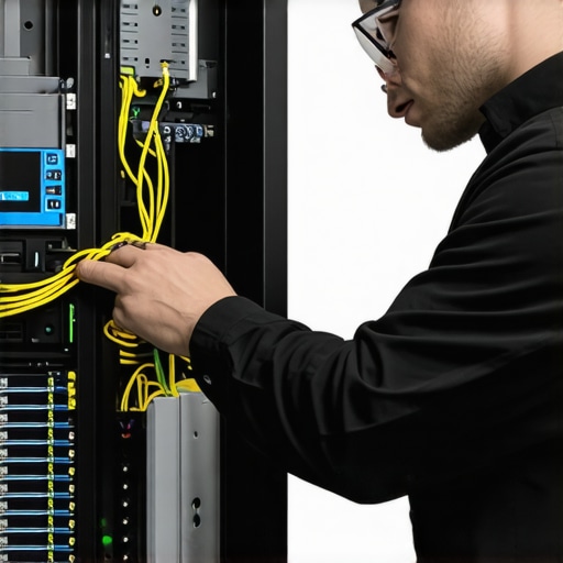 Proactive Data Maintenance in Progress Technician performing proactive maintenance on server with diagnostic tools