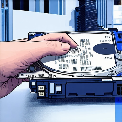 Person using recovery software to restore files from a failed hard drive