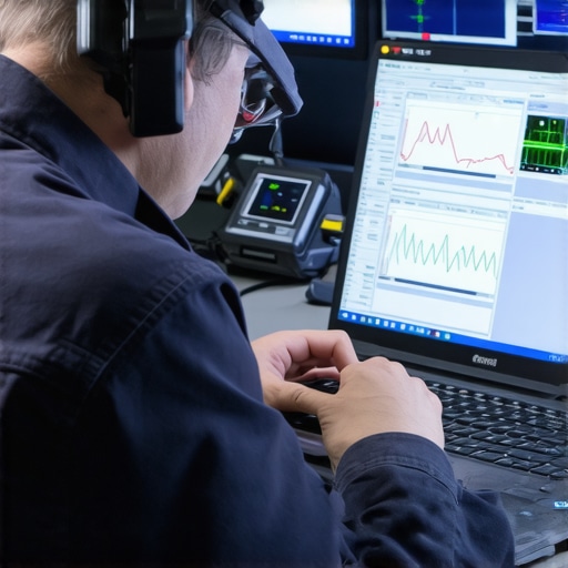 Laptop Diagnostic Tools in Action Technician monitoring laptop performance with diagnostic software.