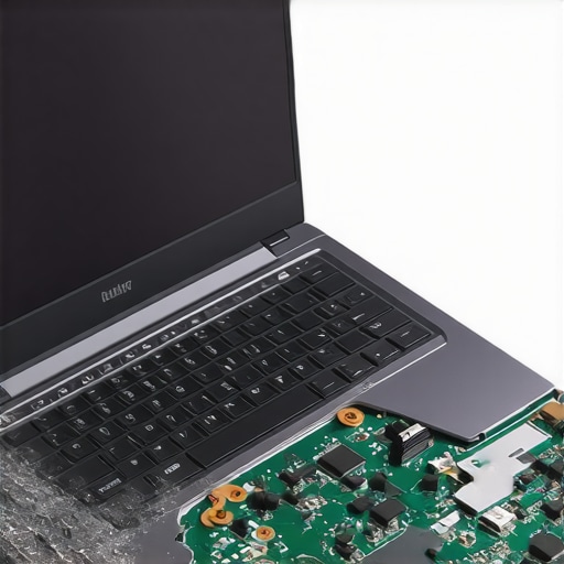 Detailed diagram showing how to clean dust from a laptop's internal components to maintain optimal performance