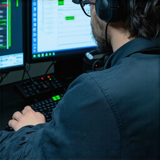 Technician using diagnostic tools on a desktop computer for maintenance