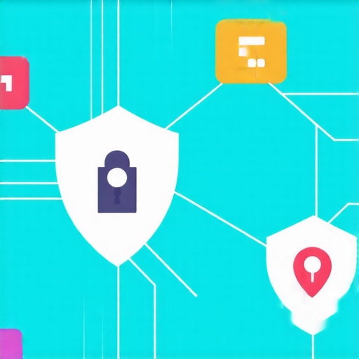 A detailed network diagram showing security gaps and alerts