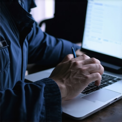 Cybersecurity specialist performing malware removal on computer