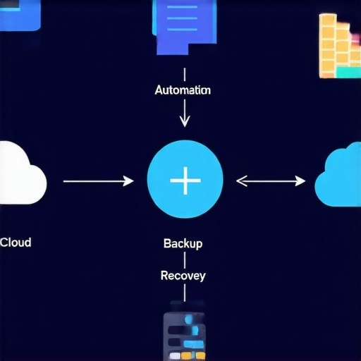 Flowchart showing backup, storage, and recovery steps