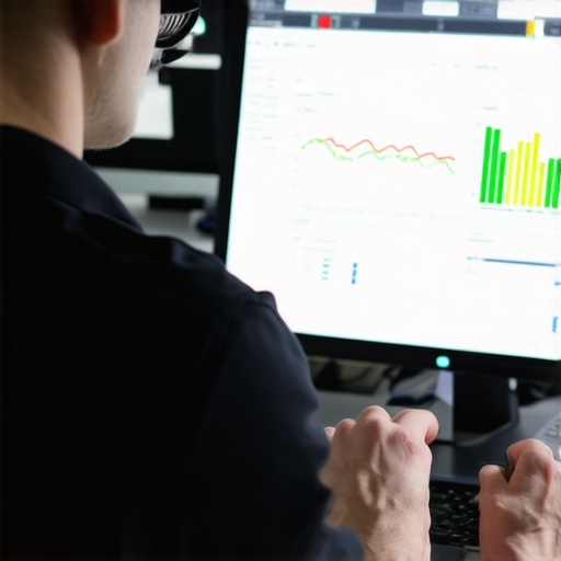 Monitoring System Performance with Diagnostic Tools Technician analyzing hardware health using diagnostic software on a laptop