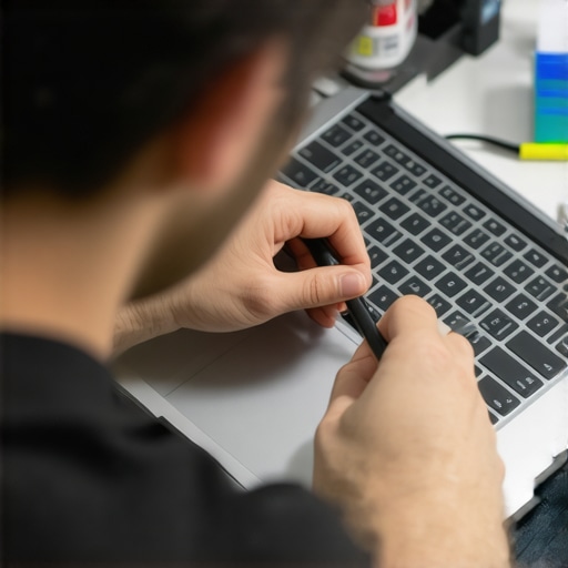 The fix for a laptop screen that is bleeding light from the edges