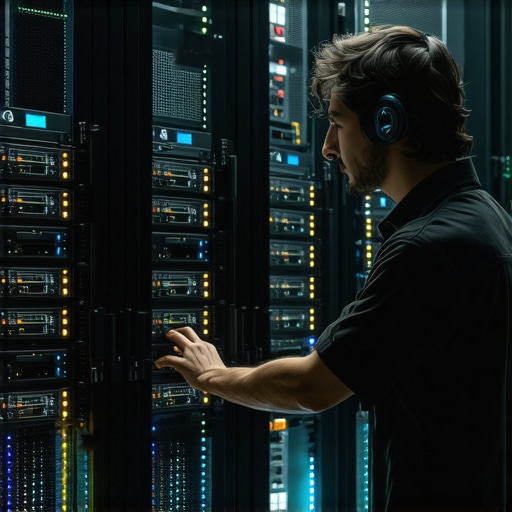 IT technician analyzing server logs and hardware for root causes of restarts