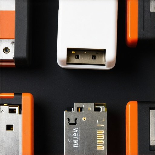 Technician connecting USB drive to a recovery device for data retrieval.