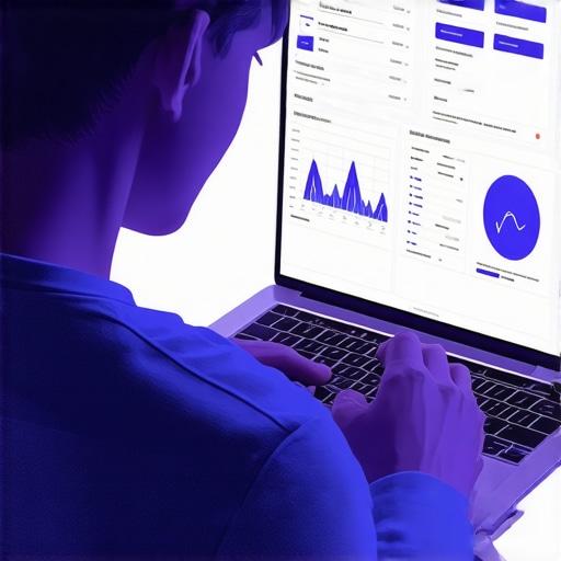 Person analyzing a computer's disk health using diagnostic software
