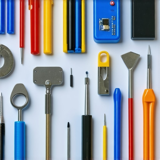 Electronics Repair Tools Workspace A clean workstation with precision screwdrivers, anti-static wrist strap, and diagnostic tools for device maintenance.