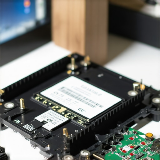 Technician using tools to recover data from encrypted SSD