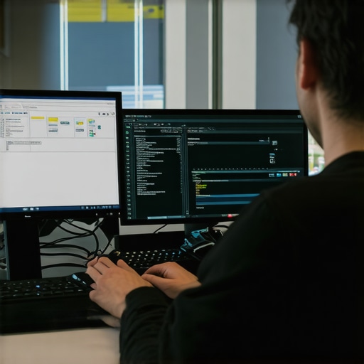 Technician analyzing hardware health with diagnostic tools in a technical workspace