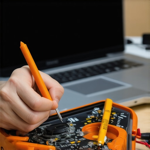 Using a multimeter to test laptop power supply
