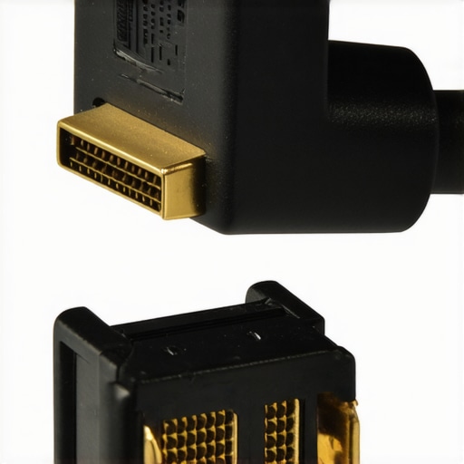 Detailed image of a premium HDMI cable showing its gold-plated connectors and shielding