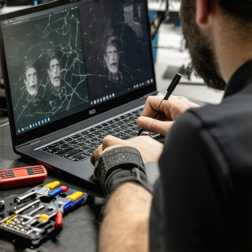 How to fix a laptop screen that shows four identical images