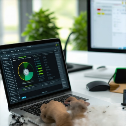 Monitoring System Health for Reliability Technician checking disk health with specialized software