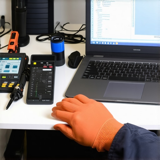 Workstation with tools and computer diagnostics for hardware upkeep.