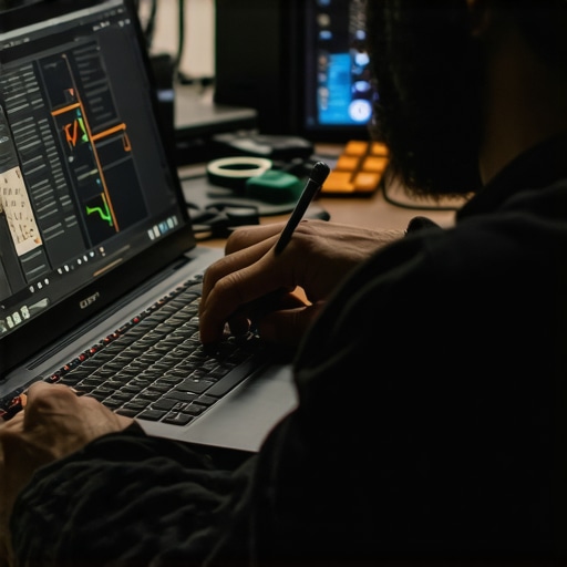 Technician performing hardware diagnostics on a laptop