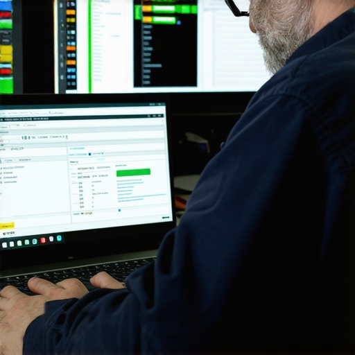 Technician working on computer with performance and data recovery tools