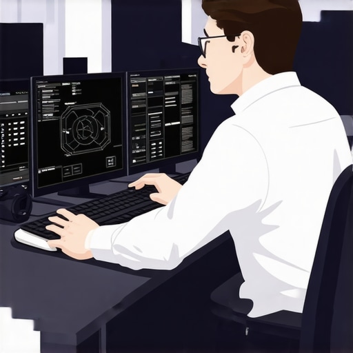 IT technician performing maintenance and diagnostics on a computer system