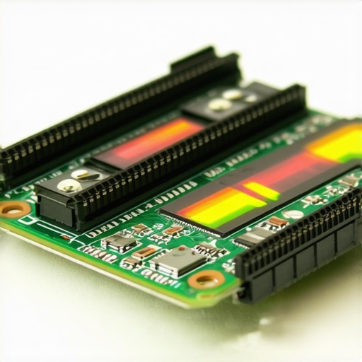 Professional technician using a thermal camera to inspect a computer motherboard for hotspots