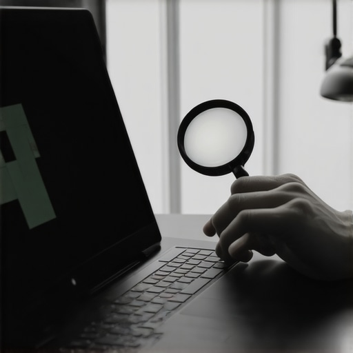 Technician inspecting a laptop screen for issues