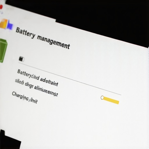 Windows desktop displaying manufacturer companion software showing battery conservation settings