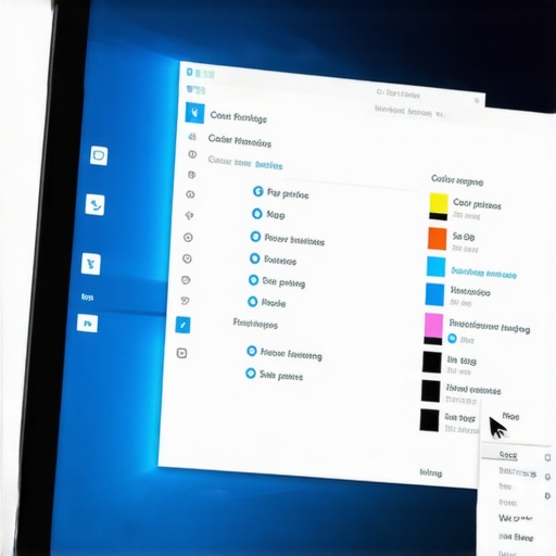 Windows Color Management settings window on a laptop screen for fixing screen tint.