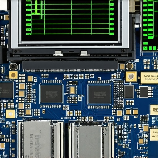 Close-up of a technician diagnosing a dim laptop screen with specialized hardware tools.