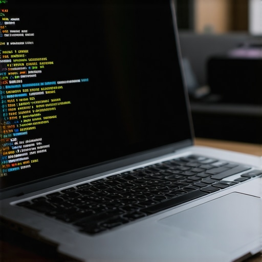 Macro view of code on a screen representing partition reconstruction