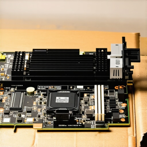 A motherboard being tested on a cardboard box to isolate hardware issues.