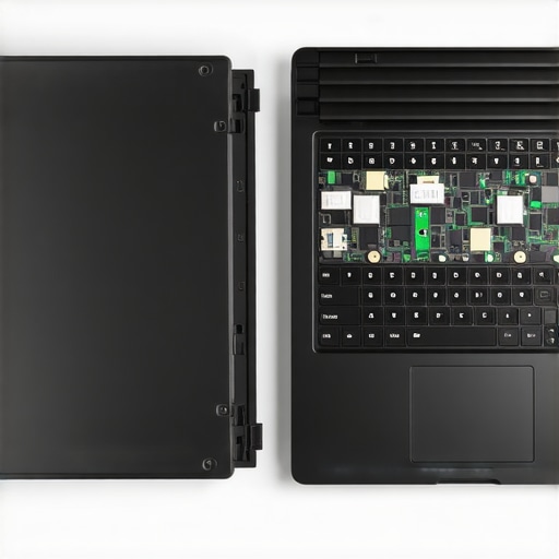Comparison of professional business laptop internal build quality versus cheap consumer-grade plastic chassis.