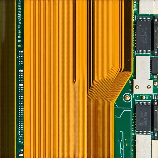 Close up of a laptop internal EDP cable showing the fragile copper connectors and shielding.