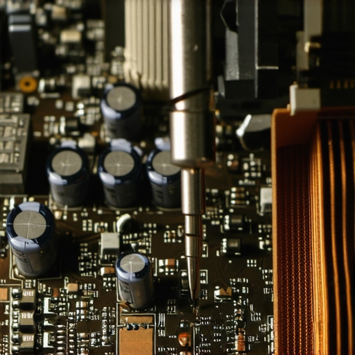 A technician inspecting internal computer hardware for signs of heat-induced failure.