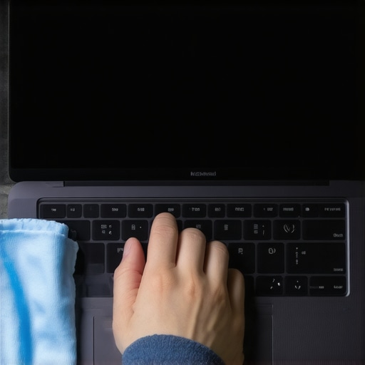 Diagnosing Stage Lighting Shadows on Laptop Screens Close-up of uneven laptop backlight shadow known as stage lighting effect