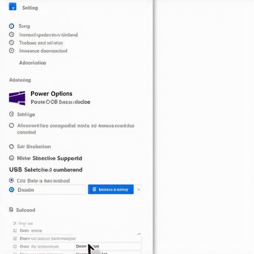 Close-up of Windows power management settings to fix dead USB ports.