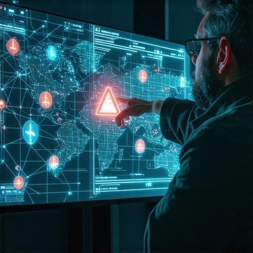 A security professional analyzing a complex network for potential phishing vulnerabilities