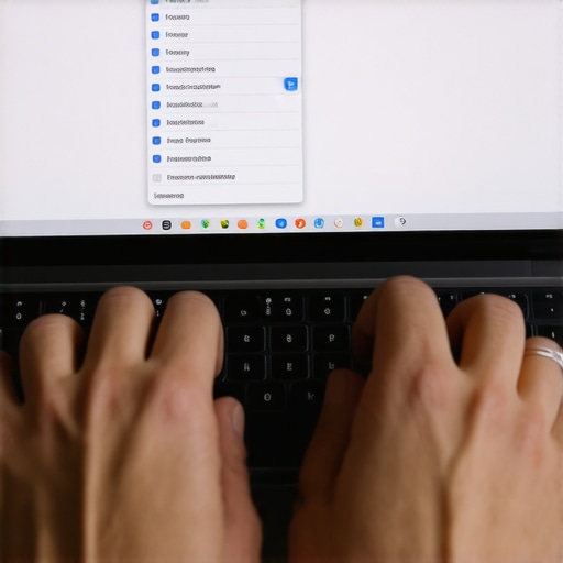 Close-up of a laptop screen showing the Chrome settings page with a focus on system performance toggles.