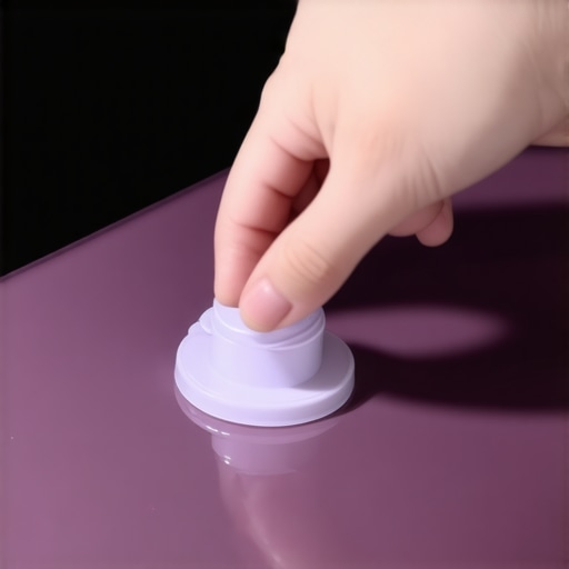 Technician using a suction cup to repair a white pressure spot on a laptop display.