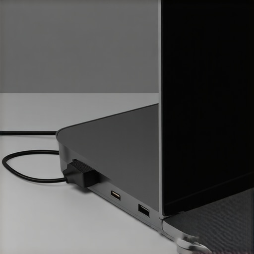 A generic laptop charger plugged into a laptop experiencing a dim display.