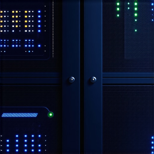 A professional rack-mounted hardware firewall protecting a small business network.