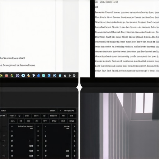 Comparison between blurry and sharp text rendering on a laptop display
