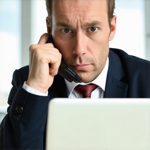 Employee verifying an email request via a phone call to prevent CEO fraud.