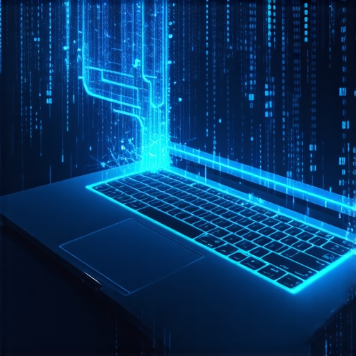 Visualization of a laptop screen losing signal during power state transition