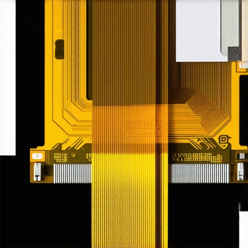 Close-up of a delicate laptop LVDS ribbon cable connector